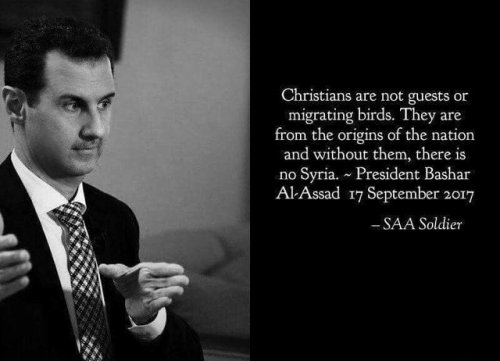 qrsyria: Christians are not guests or migrating birds. They are from the origins of the nation and w