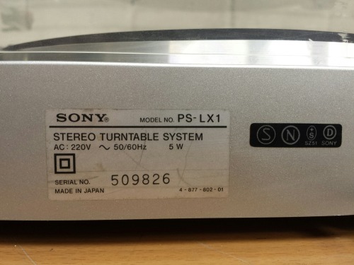 Sony PS-LX1 Direct Drive Automatic Stereo Turtable, 1981