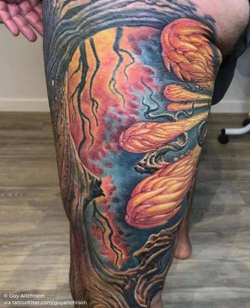 By Guy Aitchison, done in Creal Springs. http://ttoo.co/p/36134 big;biomechanical;facebook;guyaitchison;leg sleeve;twitter
