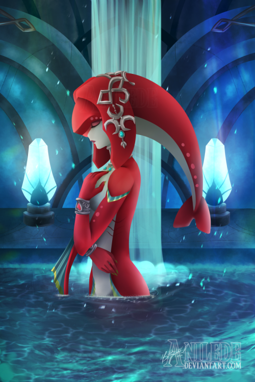 anilede:My piece for the Mipha zine! @miphazineNow that the Mipha zine has been printed and sent out