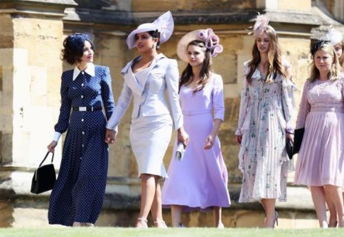 Royal Wedding 20181. Abigail Spencer and Priyanka Chopra in Vivienne Westwood, Philip Treacy hat, Ji