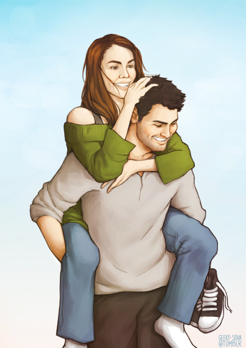 geeky-sova: Cora and Derek being happy ♥ It’s been a while since my fanart featured an