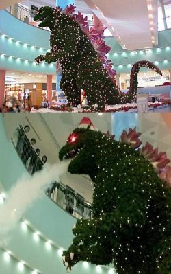 Best christmas tree ever!  Godzilla christmas