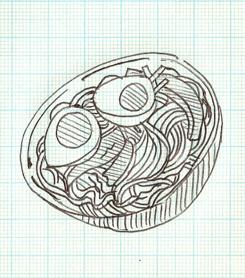 pretty-transparents:  some doodles of food I keep seeing on my dashﾟ*｡:ﾟplease do not delete this text  