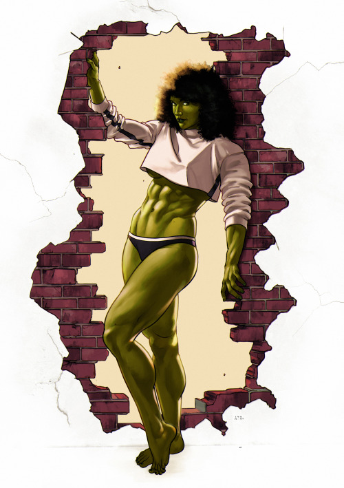 latest she-hulk commission — a reference to “weird science” show[my twitter][my print store]