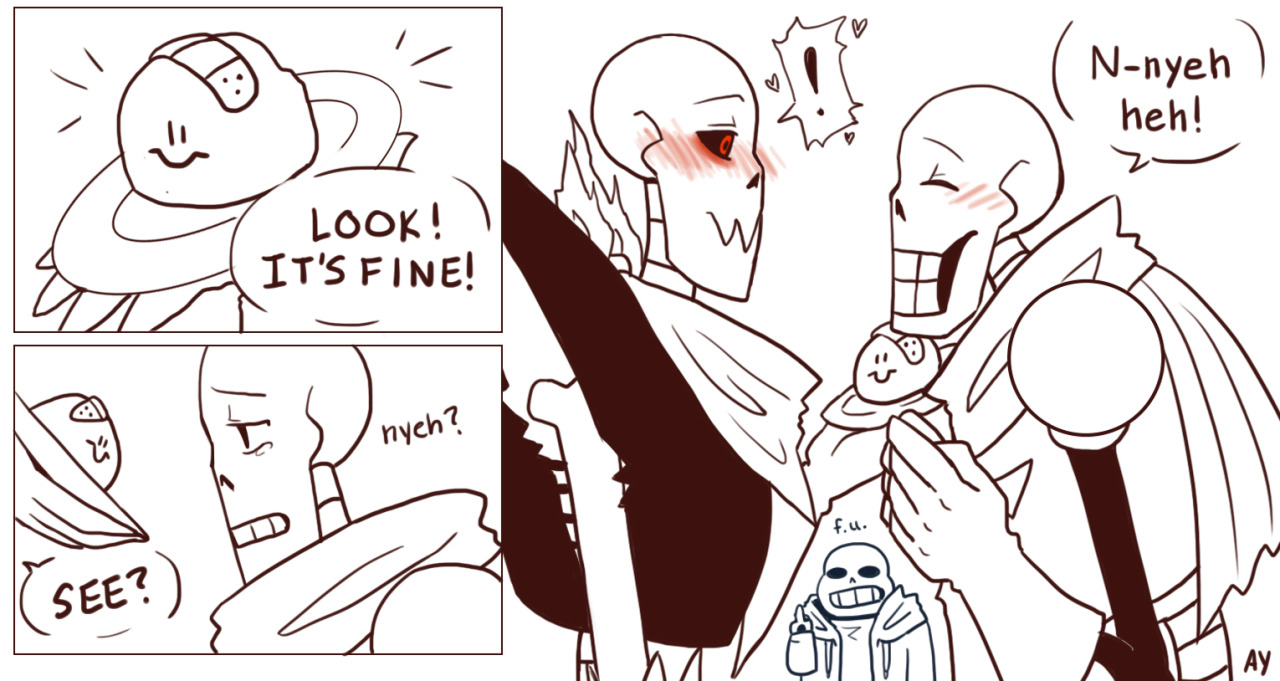 smolandtolskeletons:  From that day on, Papyrus would sometimes find that someone