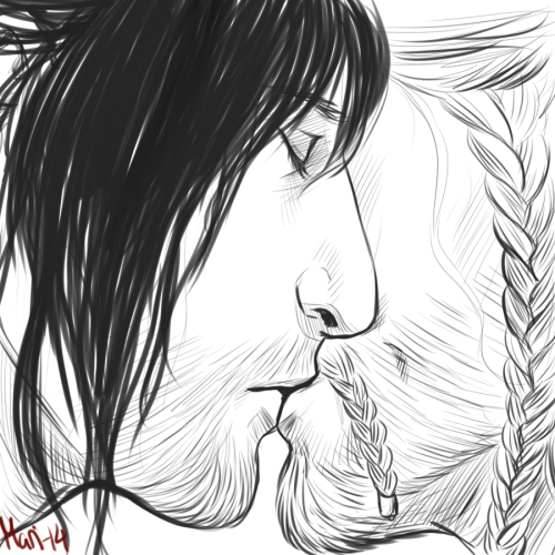 marisdrawings:  Random doodles part 58 This was supposed to be Aidean but it somehow turned into Durincest… Whoops. 