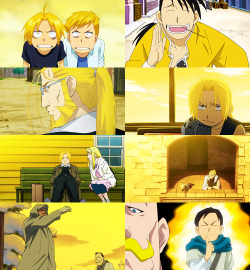paratrooped:  color meme → Fullmetal Alchemist: Brotherhood in yellow (asked by knightdress) 