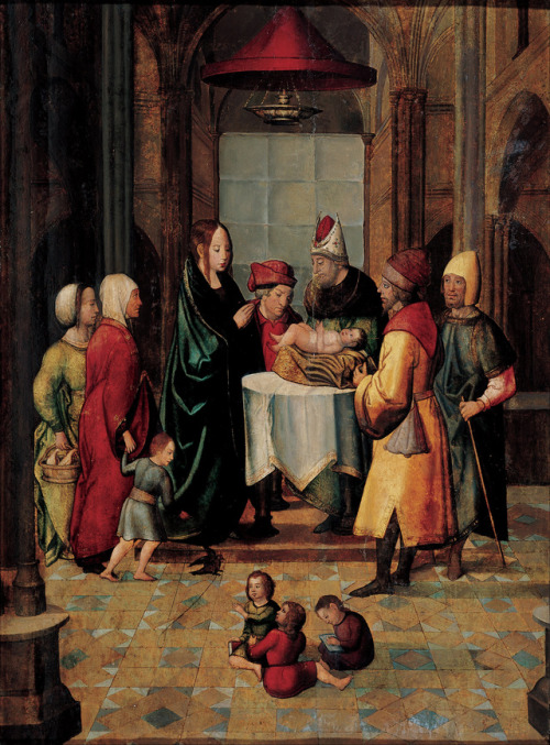 Presentación de Jesús y purificación de María en el templo por un anónimo seguidor de Juan de Borgoñ