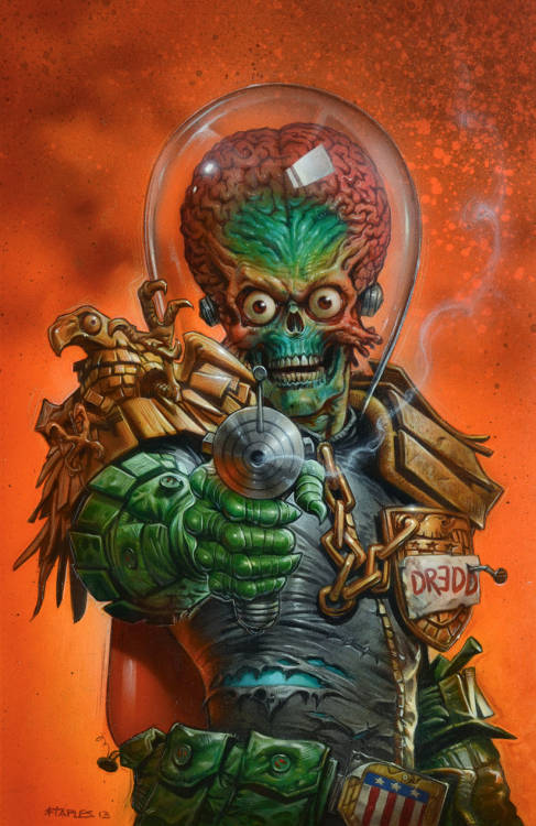 alphacomicsvol2:Mars Attacks Judge Dredd #2 Cover Art by Greg Staples