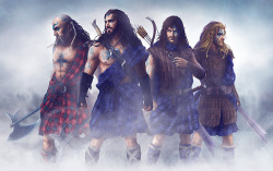 bara-guy:  Dwarfs in kilts! Source