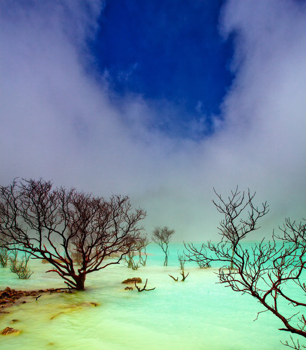 travelingcolors:  Kawah Putih sulphur lakes, Bandung | Indonesia (by George Barker)