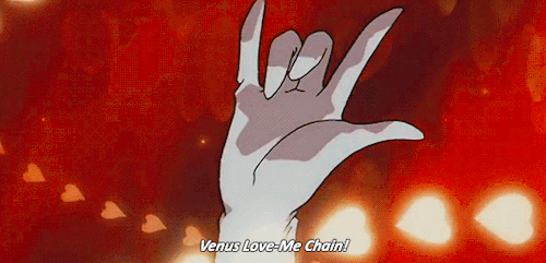 dailysailormoon: Venus Love-Me Chain is an attack used by Sailor Venus