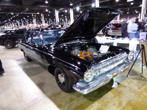 fromcruise-instoconcours:The only ‘63 Dodge 330 2-door post sedan to receive a high-performance 426 Max Wedge V-8 from the factory