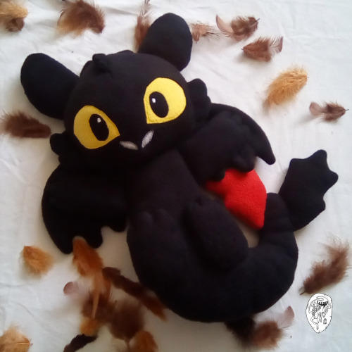 Toothless plushie commission by Anikó Takács (FB). :)Thank you! ❤️ Do you like dragons