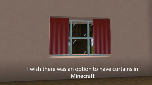 - I wish there was an option to have curtains in MinecraftSubmitted by Anonymous 