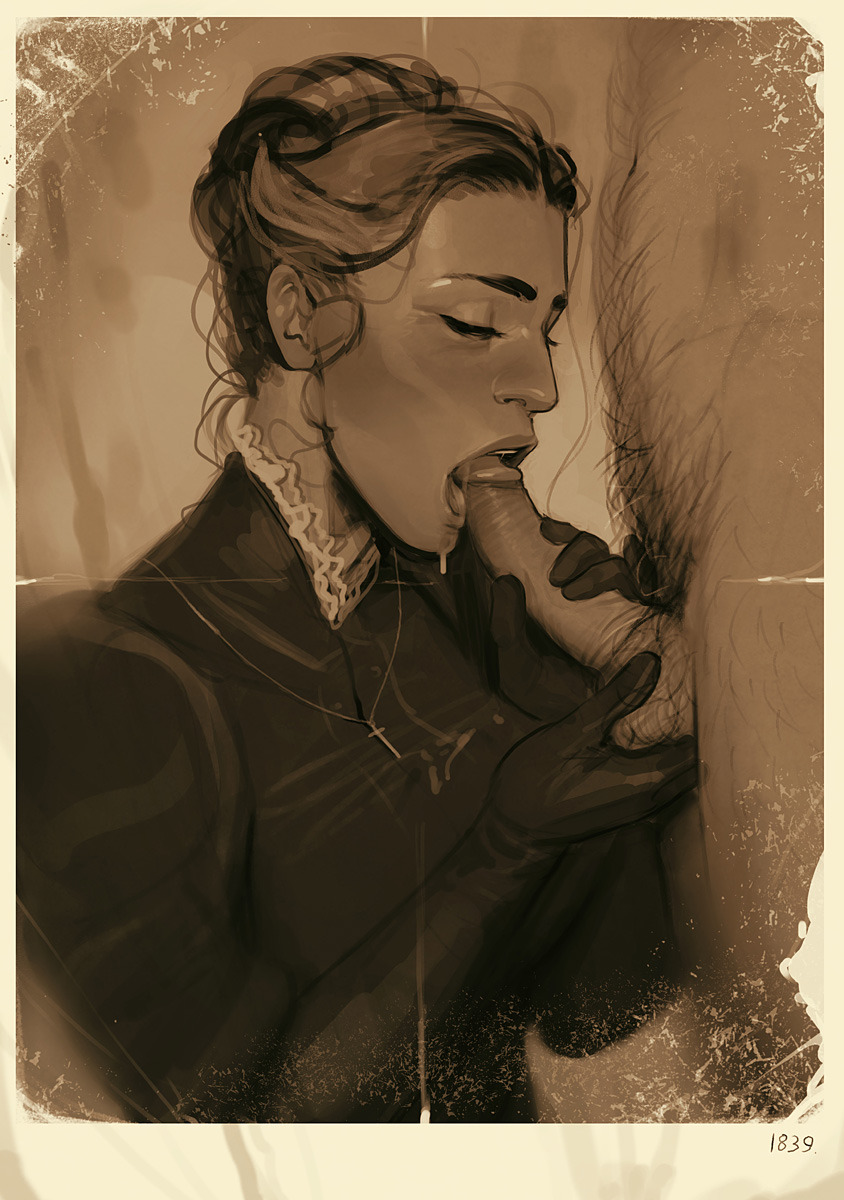 incaseart: Proper Victorian lady blowjobs for fun. patreon.com/InCaseArt http://buttsmithy.com/