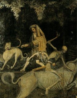 oursoulsaredamned:  Devious detail from a Fresco era painting in the courtyard of Palazoo …