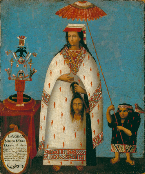 Inca Princess -La Gran Ñusta Mama Occollo, unknown Peruvian artist, early 1800s