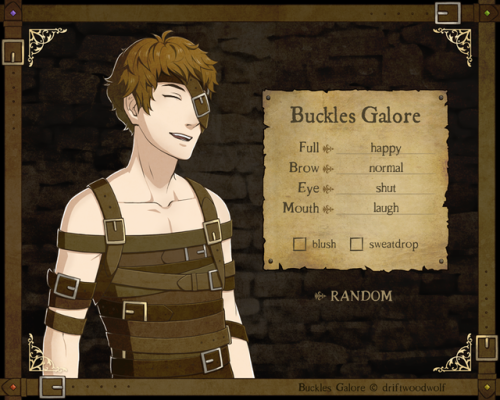 driftwoodwolf:I drew my character fire emblem-style and made an expression generator with flash, jus