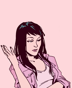karolinasdeans:kate bishop + pink and blue for neatomagneato