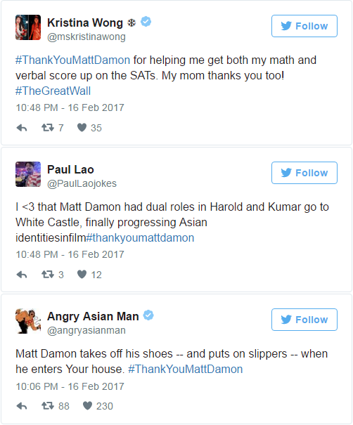 #ThankYouMattDamon