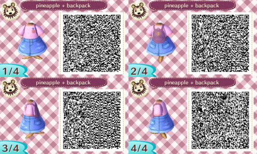 recolor of my pineapple + backpack qr!