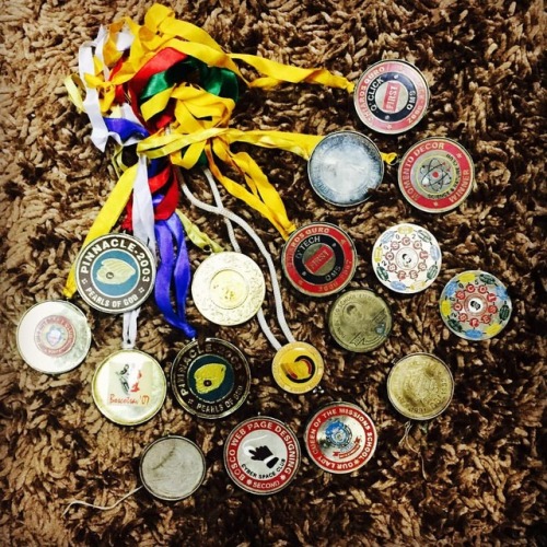 School life! Those were the times.
This time when I was home I could relive a few of my moments as a school going kid. These medals competing with other schools over different contest are one of the good memories I still have :) #schoollife #memoire...