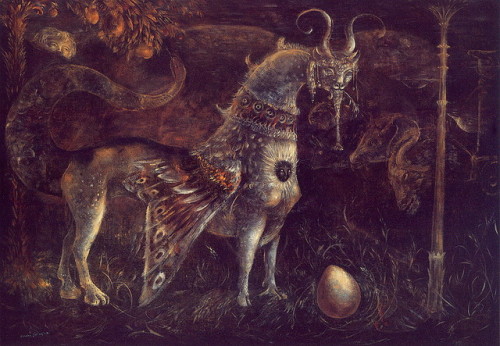 Leonora Carrington (English-Mexican, 1917-2011, b. Clayton-le-Woods, Lancashire, England) - Who Art 