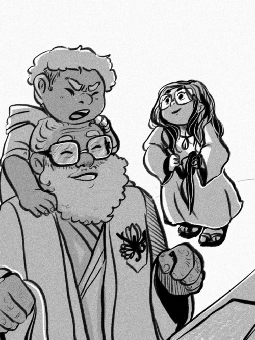 waalkr: WE WON!!!!! [image description: four grayscale drawings from the last episode of TAZ Balance