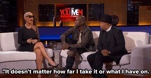 beautifulblacksheep:  micdotcom:  Rose appeared on the program It’s Not You, It’s Men, with Rev. Run and Tyrese, where the two challenged her on consent and whether what a woman is wearing counts as automatic consent. And she shut. It. Down. She had