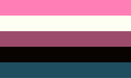 Genderfluid flag but it’s colour picked from Mangle from Five Nights at Freddy’sRequeste