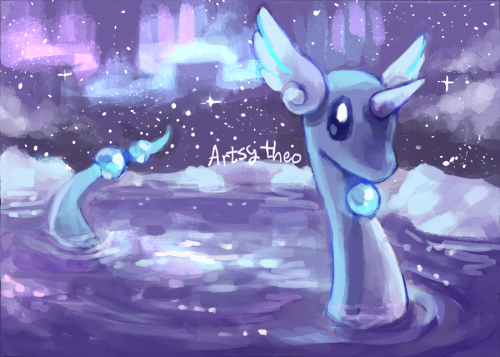 artsy-theo:Pokécember 2020 day 4: A tribute to the classic Base Set Dragonair!