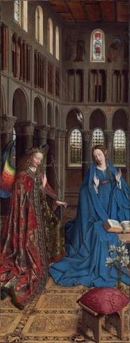 The Annunciation, 1435, Jan van EyckMedium: oil,wood