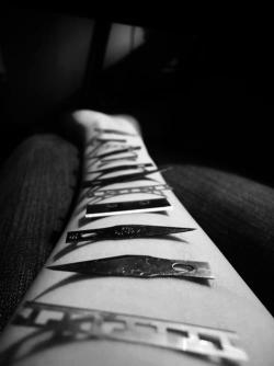 self-injured:  beautifuloddgirl:  You don’t remember what you are, You cannot live without your lies…  ☹ self harm blog ☺ 