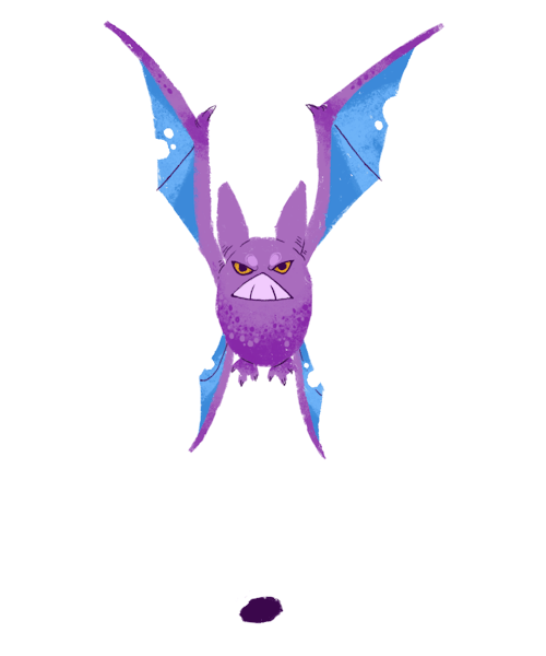 commander-cullen:Crobat for pokemon a day, and to time myself because my last few commissions were t
