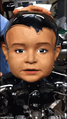 dance-the-tango:  thetallblacknerd:  unexplained-events:  Diego San This android infant was born to the University of California San Diego’s Machine Perception Lab. Diego is about 4’3 (130cm), much larger than the average one year old child and weighs