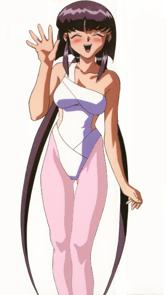 Ayeka showing off her sexy body in a nice swim suit and some sexy pantyhose.