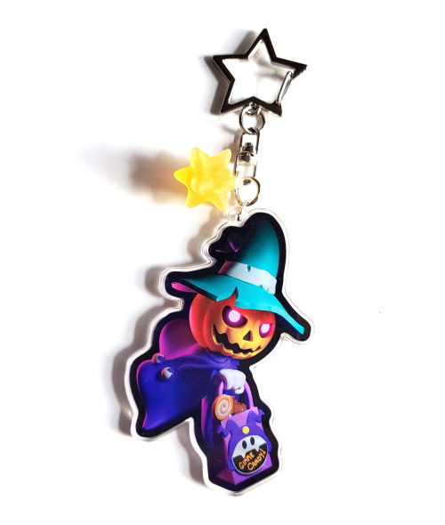 I have two new double sided, 3 inch, acrylic keychains available in my shop just in time for Hallowe