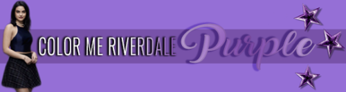 riverdale-events: Quality always.If you’ve got something that is actually purple, or something that 