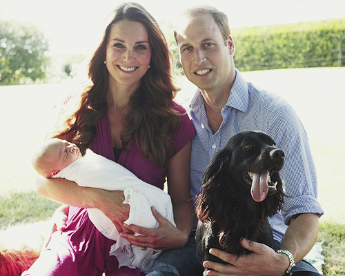 fiftyshadesen:  Prince William, Catherine Duchess of Cambridge, Prince George Portraits ;