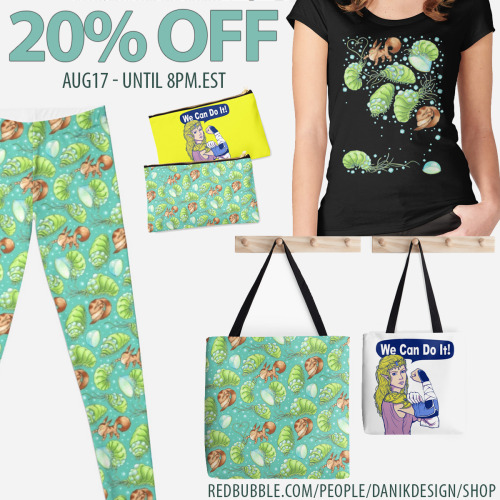 Redbubble is having a One-Day 20% Off Sale ( just in time for school ) so if you want to grab any of