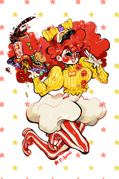 pibmo: ~ fast food idols ~ ⭐⭐ 5x7 collectable postcard prints available here!