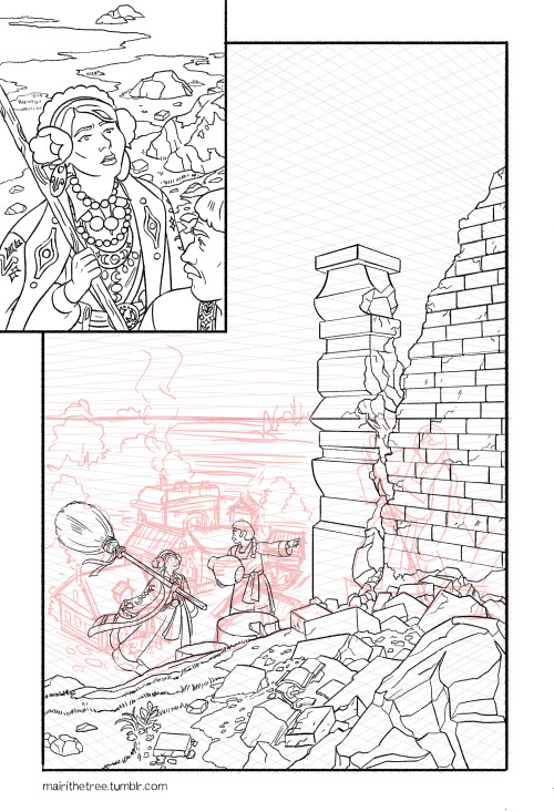 artofnocturne:And now you have the full WIP page UwU &lt;3  Daina the witch discovers the r