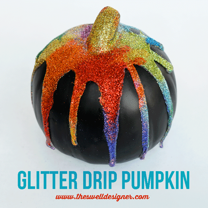 halloweencrafts:
“DIY Glitter Drip Pumpkin Tutorial from The Swell Designer. For more good DIY pumpkins go here.
Or go full rainbow glitter for this DIY pumpkin tutorial from The Swell Designer.
If you don’t love glitter, try this crayon dip DIY...