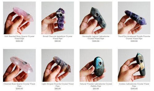 naturalmagics:  New crystal pipes in the shop ya’ll!  www.naturalmagics.com