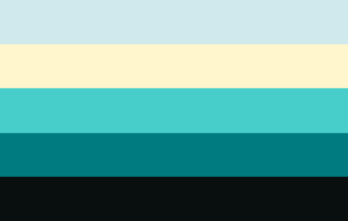 manningeli:[Image description: a pride flag with 5 stripes. The first stripe is very light blue. The