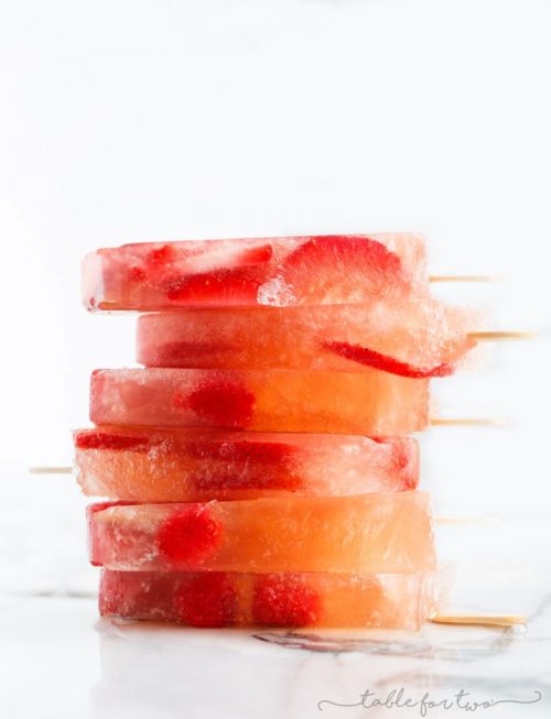 foodffs: ROSÉ FRUIT POPS Really nice recipes. Every hour. Show me what you cooked!