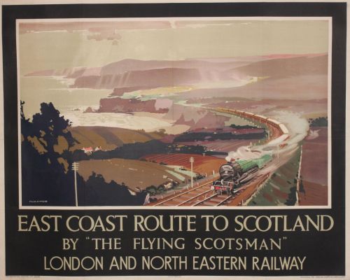 Vintage travel poster for the London &amp; North Eastern Railway (LNER), East Coast Route to Scotlan