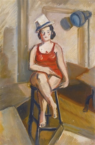Serge Sudeikin (Russian, 1882-1946)Girl in red